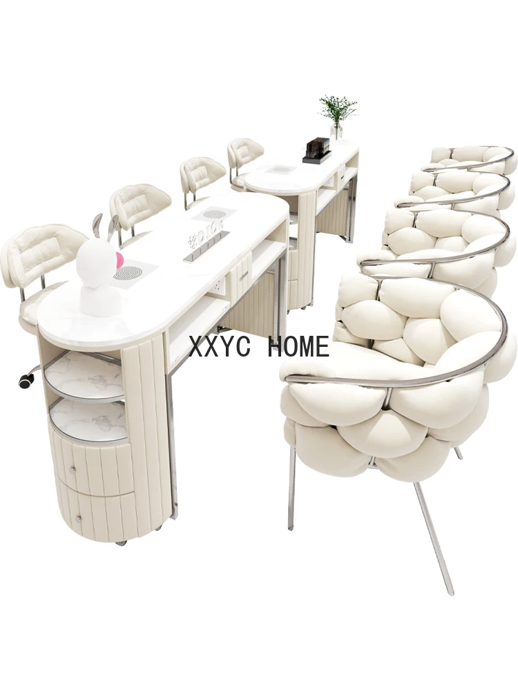 Nordic Luxury Professional Nail Table Nail Artist Dressing Manicure Table Simple Storage Mesa De Manicure  Furniture KMNT