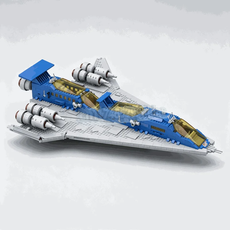 2741PCS Retro Space Shuttle Building Blocks Model Futuristic Explorer Aircraft DIY Assembly Interstellar Display Collection Gift