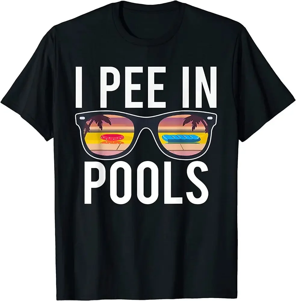 

NEW I Pee In Pools T-Shirt Tees Y2K tops Unisex Summer Short Sleeve