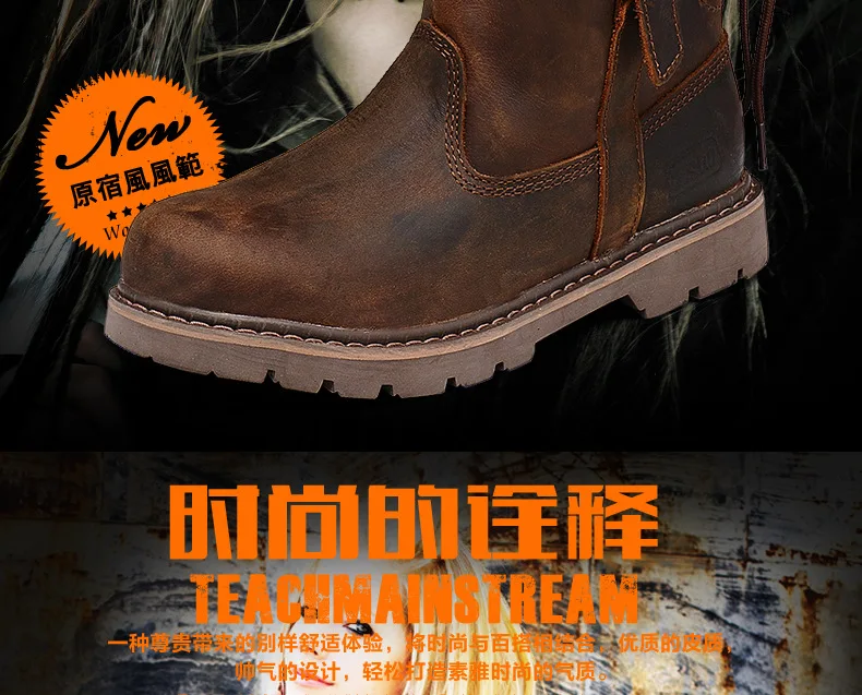 Kowm Wanderschuhe Frauen wasserdichte Outdoor-Stiefel Jagd schuhe taktische Schuhe Wüste Männer Knöchel Turnschuhe Leder High Top Stiefel – Detail 4
