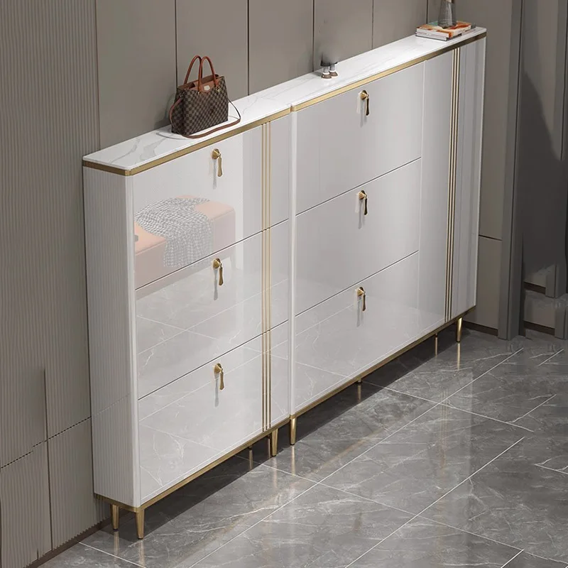 Italian Luxury Shoe Cabinet Designer Bedroom College Dorm Essentials Shoe Shelf Storage Narrow Gabinete Shoemakers Furniture