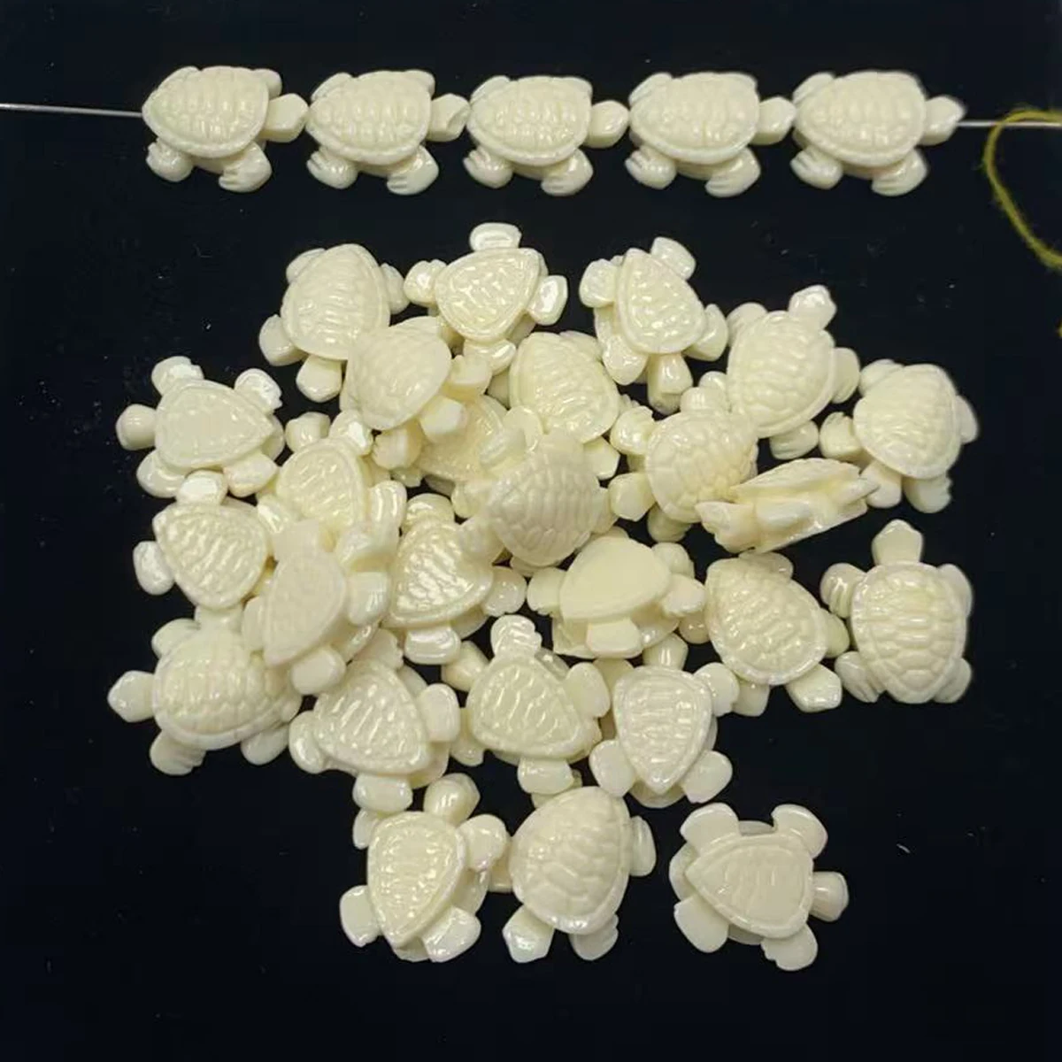 10pc Artificial Coral White Shell Beads For Jewelry Making DIY Necklace Bracelet Accessory Turtle Shape Shell Handicrafts Charms