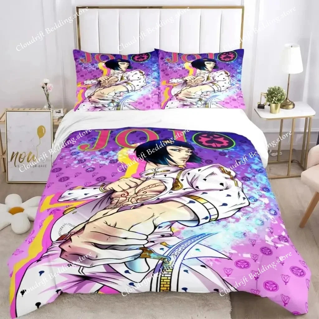 

Комплект постельного белья с принтом JOJO Anime, модный комплект для мальчиков или взрослых, пододеяльники, наволочки, комплект постельного белья, подарок