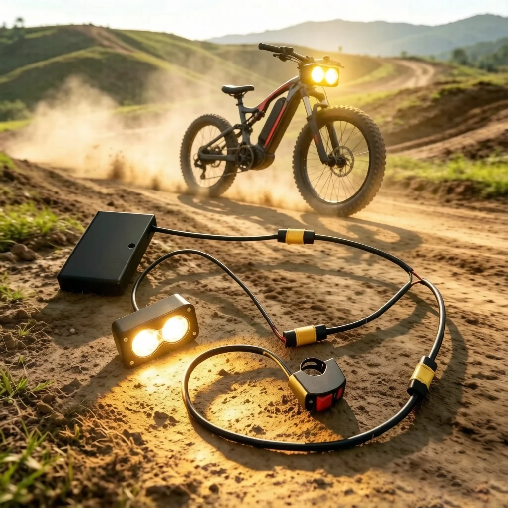 Dream Car 8AA Battery Case And Swith With Yellow Baja Light For E- Bike Accessory Kit