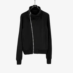 Owen Seak Men Hoodies Sweatshirts Cotton Gothic Zip Women's Clothing Oversized Autumn High Streetwear Black Jacket