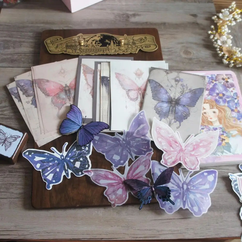 

30 Sheet Colorful Glass Window Butterfly Background Design Craft Paper Gift Decoration Scrapbooking Handmade DIY