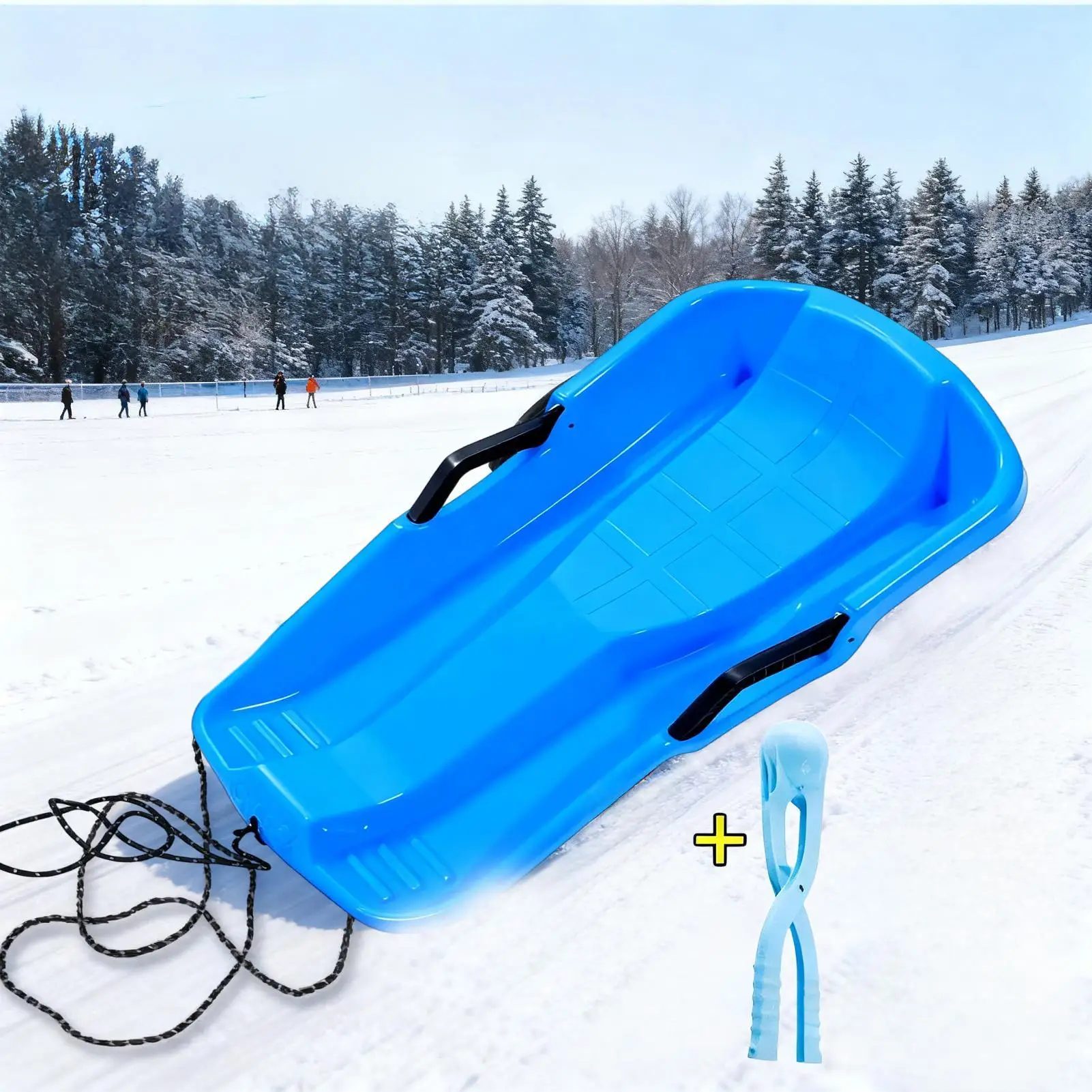 Snow Sled Lightweight High Speed Slides Kids Heavy Duty Snow Sledge for Lawn Beach Ice Grass Sand Men Women Boys Girls Youth