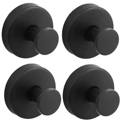 Black Suction Cup Hooks for Glass Window,Towel Hooks for Bathroom Shower Door Wall,Bath Coat Robe Looafh Hook for Hanging