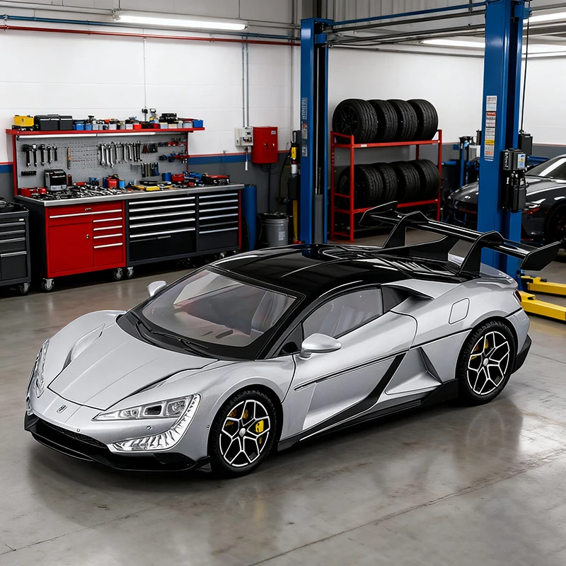 1:24 BYD Look UP U9 Supercar سبيكة يموت يلقي لعبة سيارة نموذج الصوت والضوء لعبة أطفال المقتنيات هدية عيد ميلاد