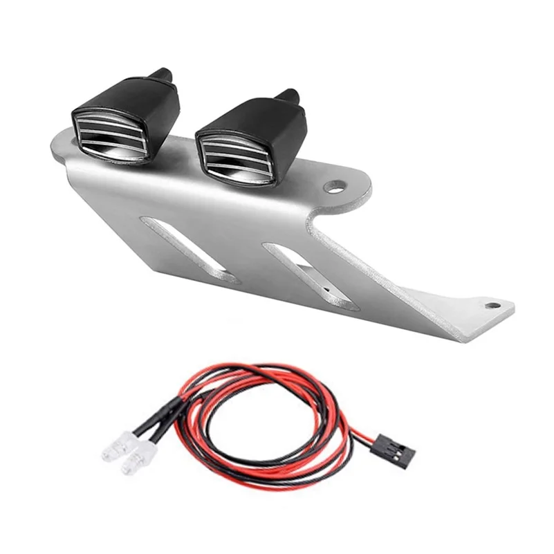 Metal Front Bumper Armor with LED Light for Tamiya CW-01 CW01 Chassis RC Car Upgrade Parts Accessories