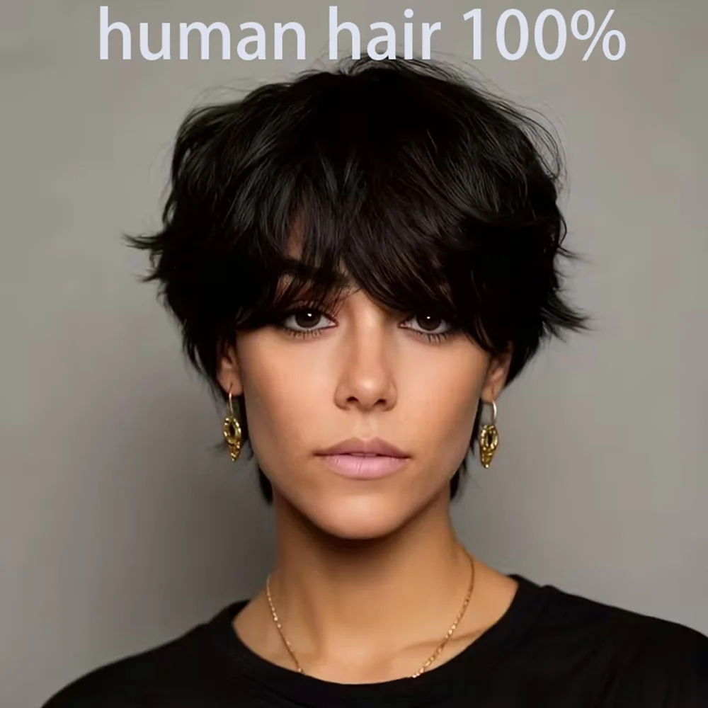 Layered Pixie Wigs … - image