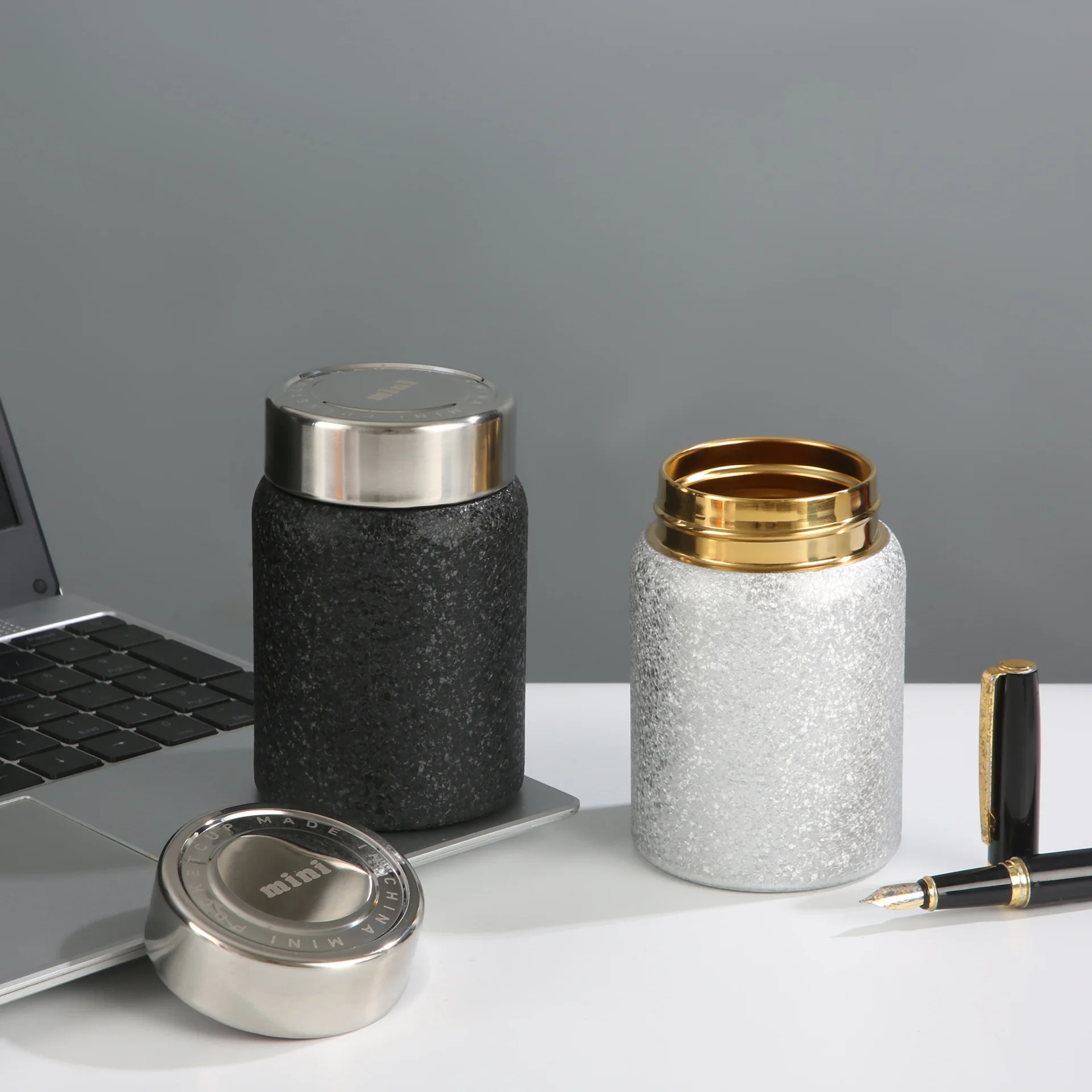 Mini Pure Titanium Thermos Cup Titanium Cup Stewed Tea Health Water Cup 280ml Pot Open Lid Water Bottle Water Bottle
