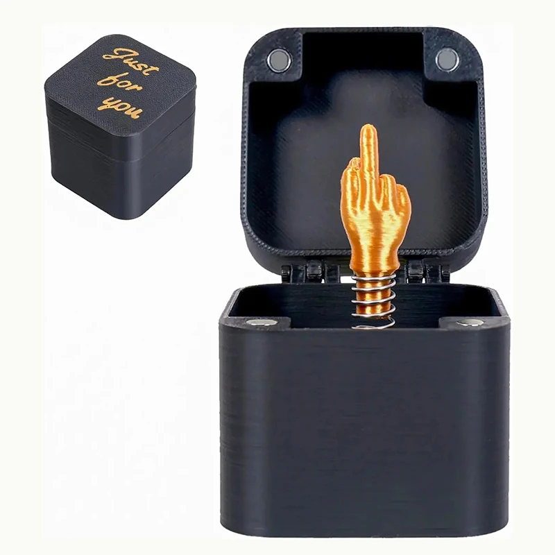 Cadeau de farces de noël doigt du milieu dans la boîte drôle créatif hors de la boîte Pop-up doigt du milieu cadeaux boîte farce cadeau original nouveau