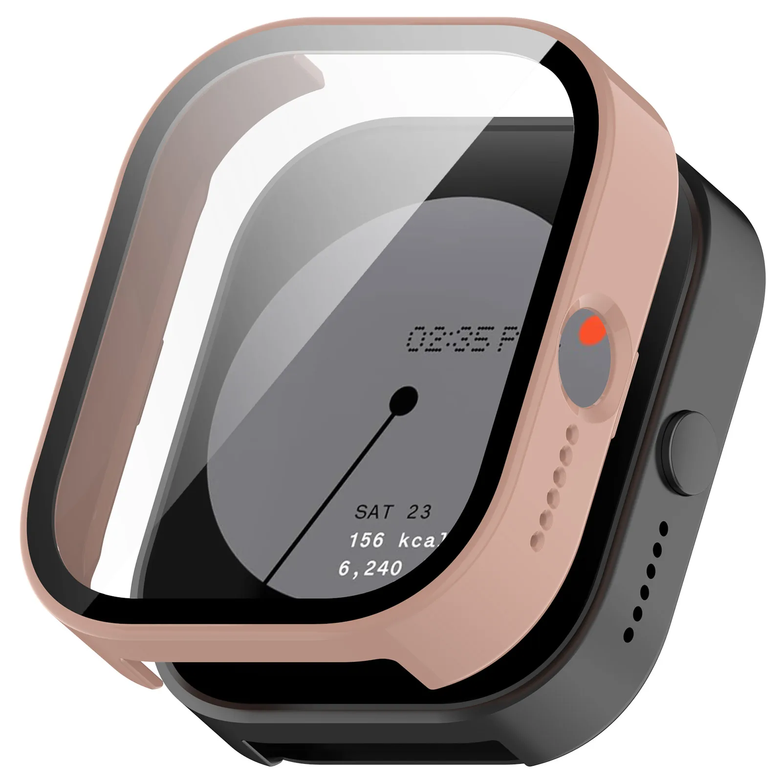 

Для Nothing CMF Watch Pro (D395) чехол для часов ПК + закаленная пленка, защитный чехол для часов, защита от падения - сакура розовый