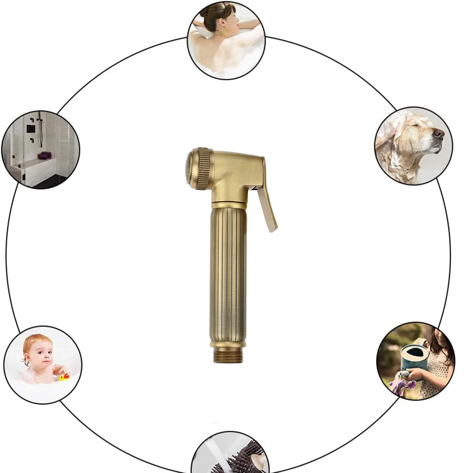 

Антикварный латунный распылитель для биде, смесители для биде, ручной распылитель для унитаза, латунный распылитель, самоочищающийся душ для ванной комнаты, кухни 110x60 мм