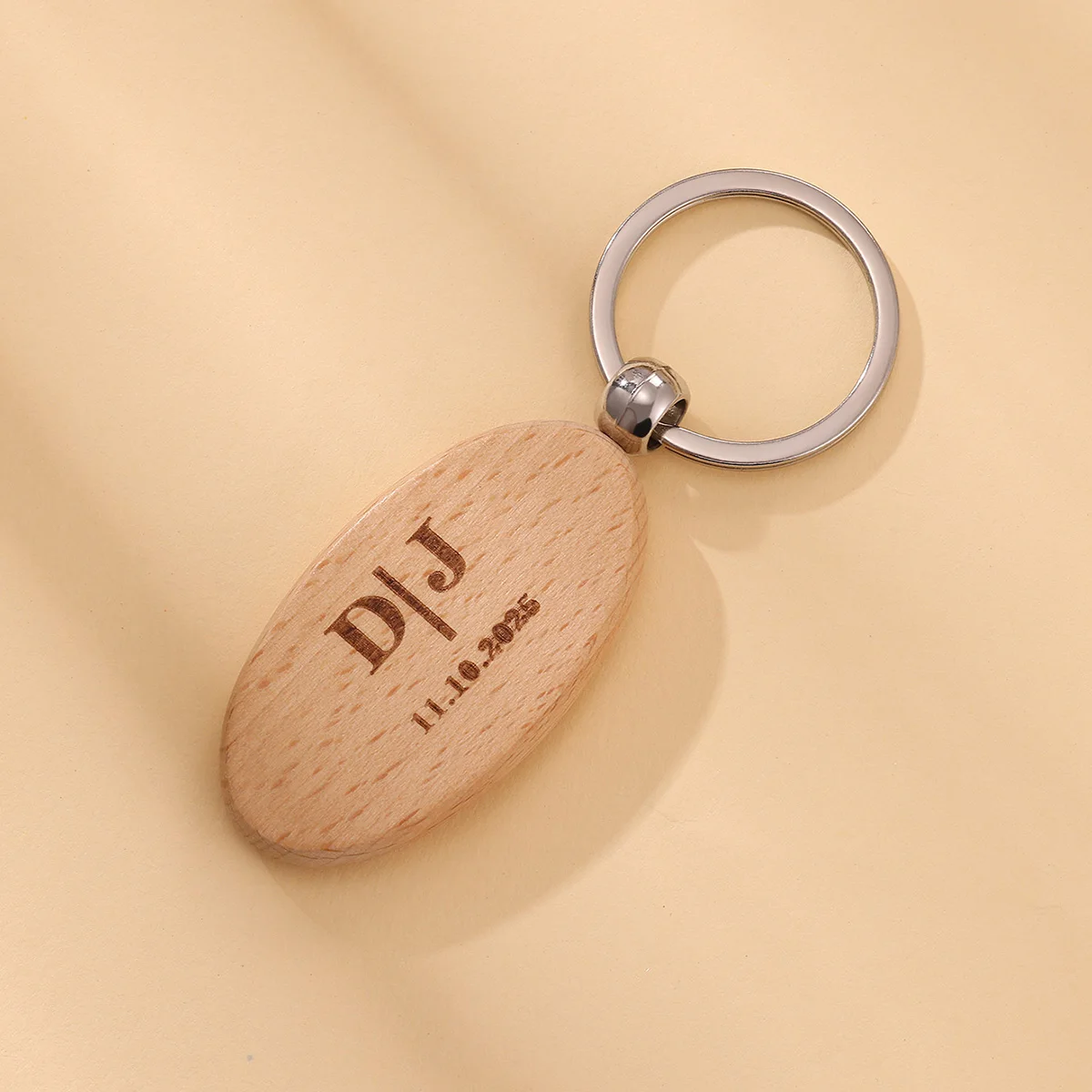 

Custom Wooden Keychain With Personalized Engraved Text Letter For Women Men New Jewelry Accessories Key Ring Birthday Party Gift