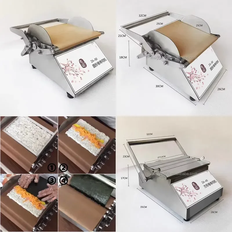 YWM Certificate Hot Popular Household Rolled Sushi/Makizushi Sushi Roll Maker Machine With Round/Square Shape