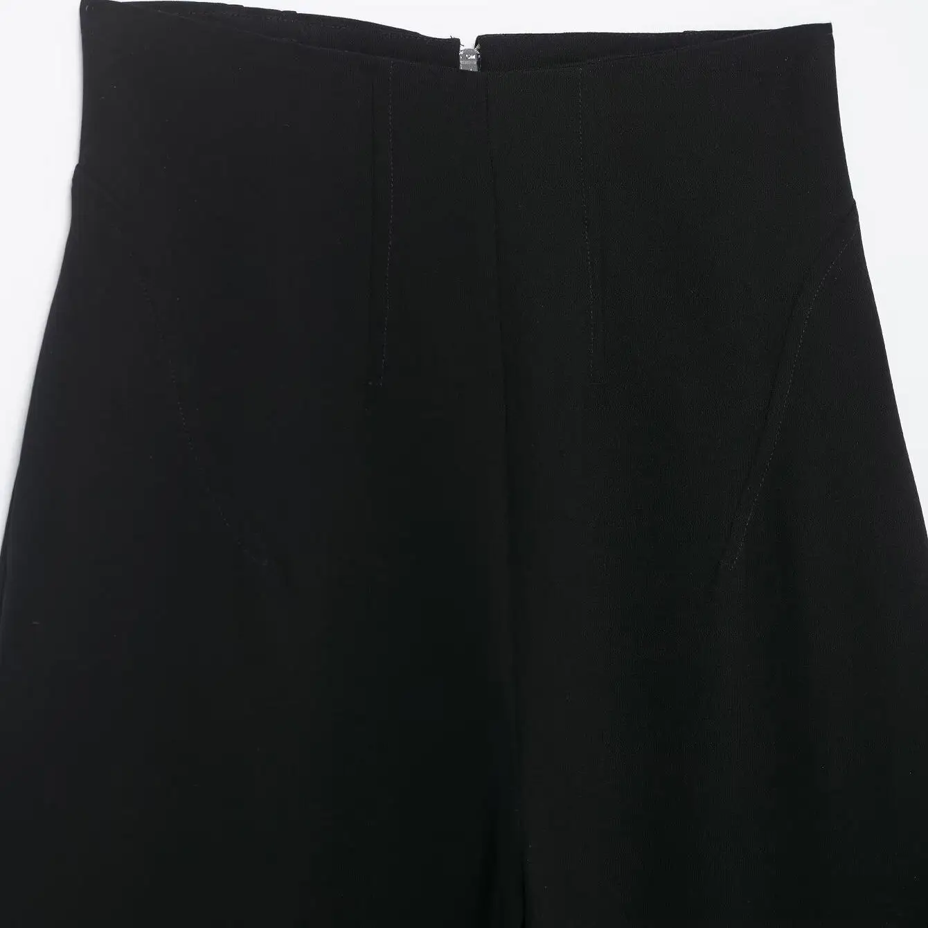 بنطلون نسائي عالي الخصر بقصة مستقيمة من القطن للخريف 2025، مريح وفضفاض، ملابس نسائية فاخرة