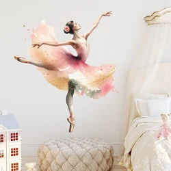 Watercolor Dancer Beautiful Wall Stickers Decoration for Bedroom Girls Gift Wall Art Home Decore Living Room Wall Decals Nursery