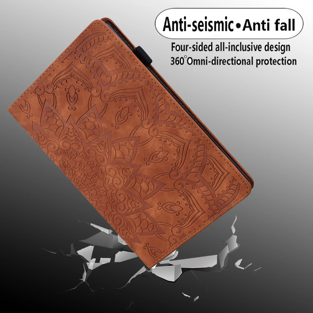 Mandala Funda Case For Xiaomi Redmi Pad Xiaomi Pad 5 Pro Cover Coque Embossed Leather Stand Tablet Flip Wallet Card Smart Shell