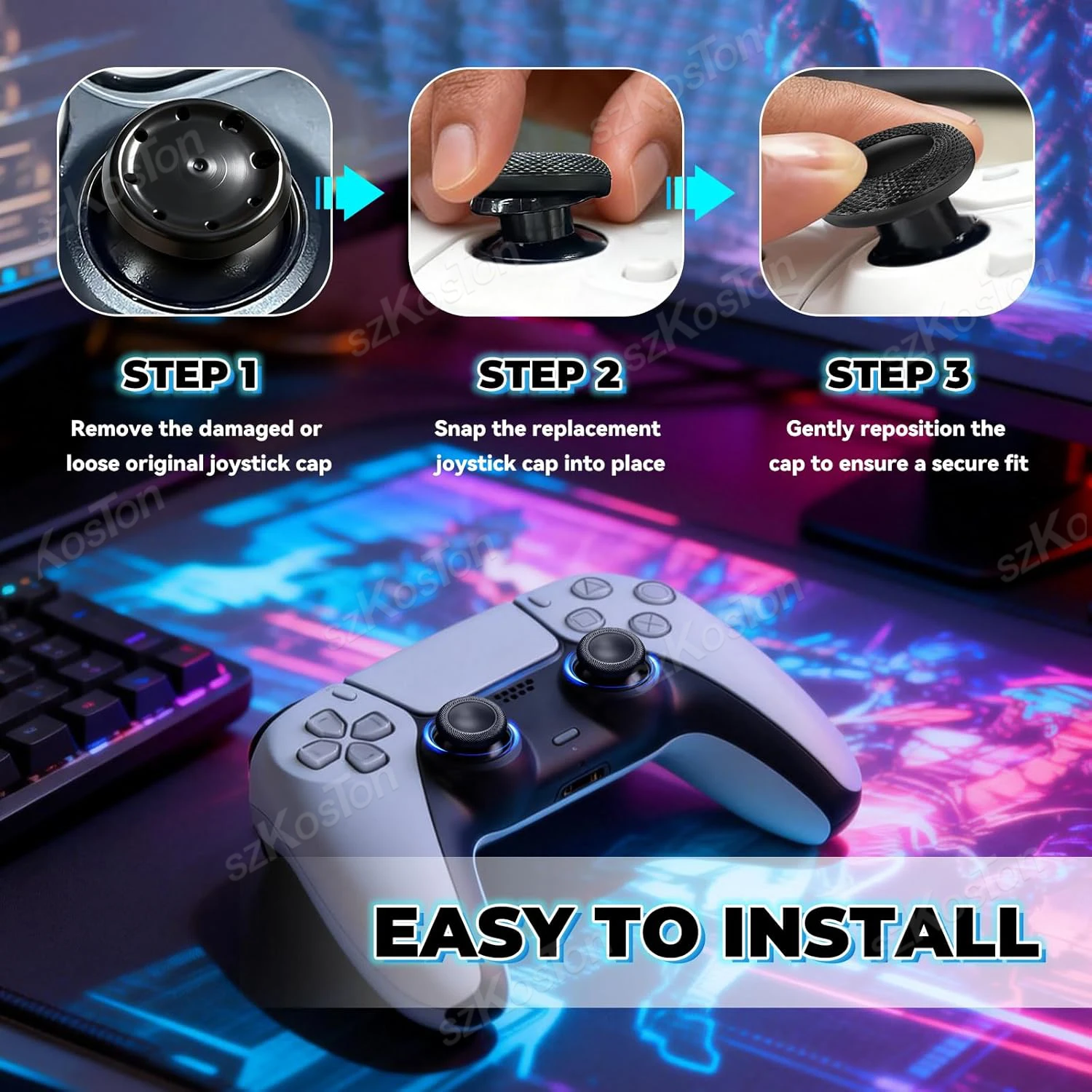 6-8Pcs Joystick Replacement Gr - Gaming Accessories Playstation ulasan dan harga