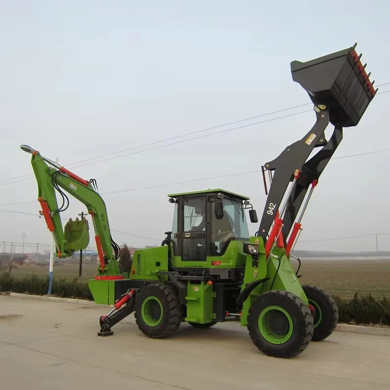 حفارة حفار محرك 4x4 عالية التحمل مع تحميل تصنيف 5 طن بمحرك رباعي العجلات ومرفق دلو أمامي #3