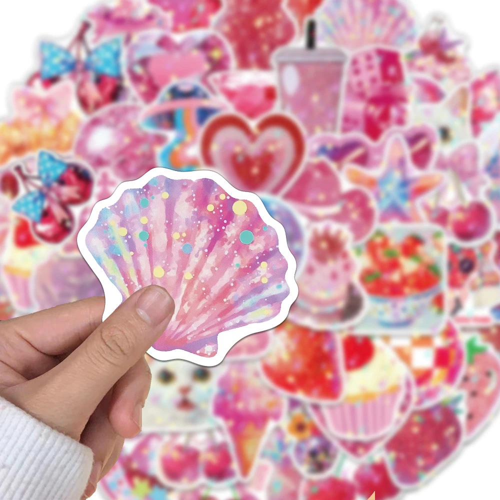 

10/30/50pcs Cute Pink Aesthetic Y2K Girls Stickers Cartoon Sticker Water Bottle Scrapbooking Phone PVC Decals Decoration Gifts