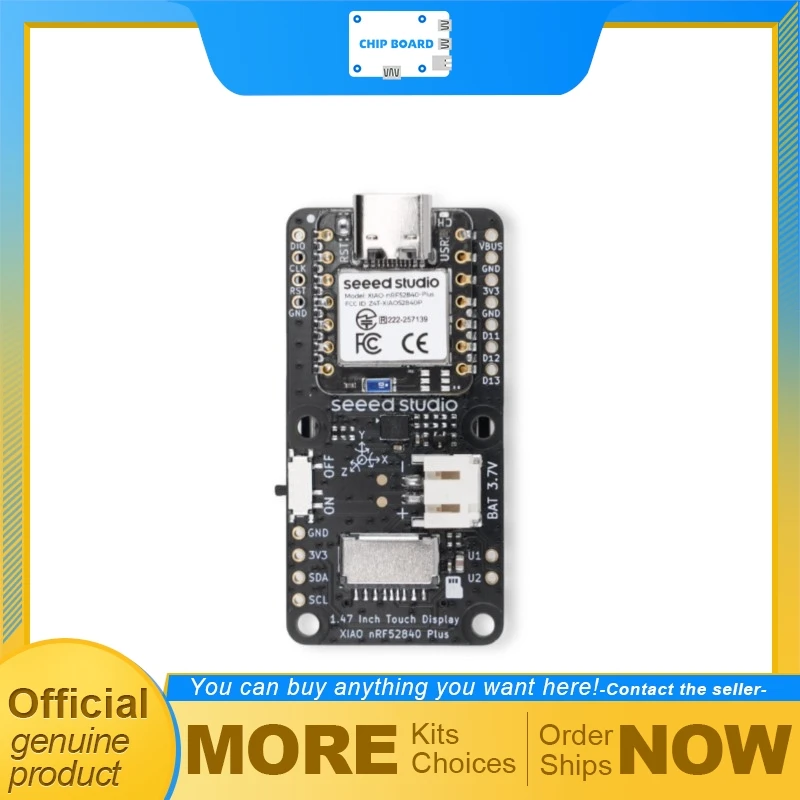 Seeedstudio XIAO 1.47 IPS Touch Display nRF52840 BLE IMU Mic MicroSD Smart Device Board