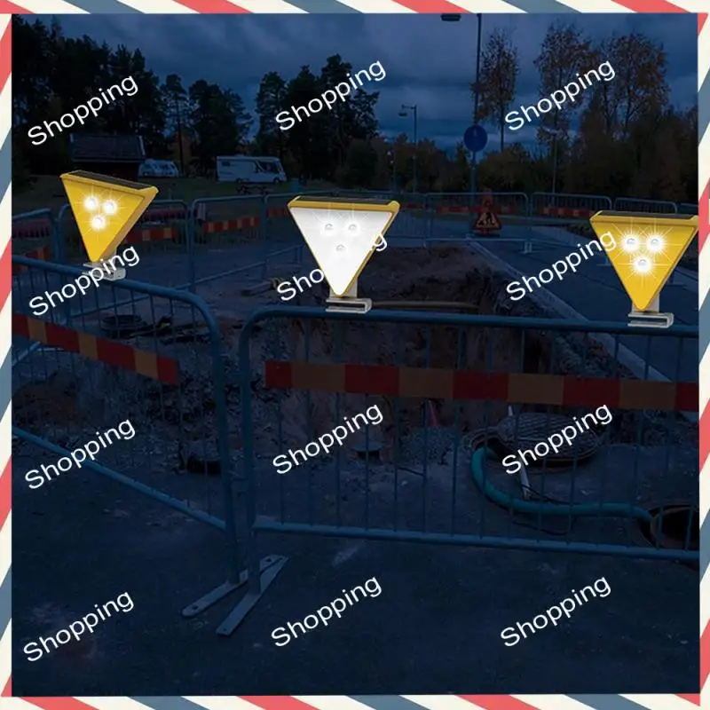 M20K Solarwarnleuchte Solar Sicherheitsleuchte Solarbetriebene Vorsicht Blitzlichter Gelb