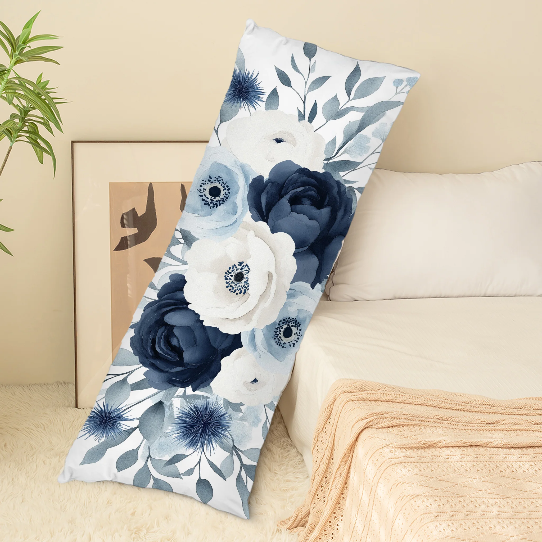 Luxurious Autumn-Winter Bedroom Pillowcase | Ultra-Soft Breathable Polyester, Zippered, Dual-Use for Sofa and Bed Decor
