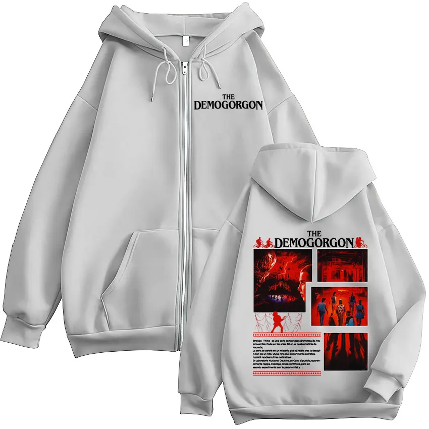 Eddie Munson The Demogorgon Cannibal Flower Zipper Hoodies Men's Women Clothing Fashion Zip Up Hooded Sweatshirts Jackets Coats