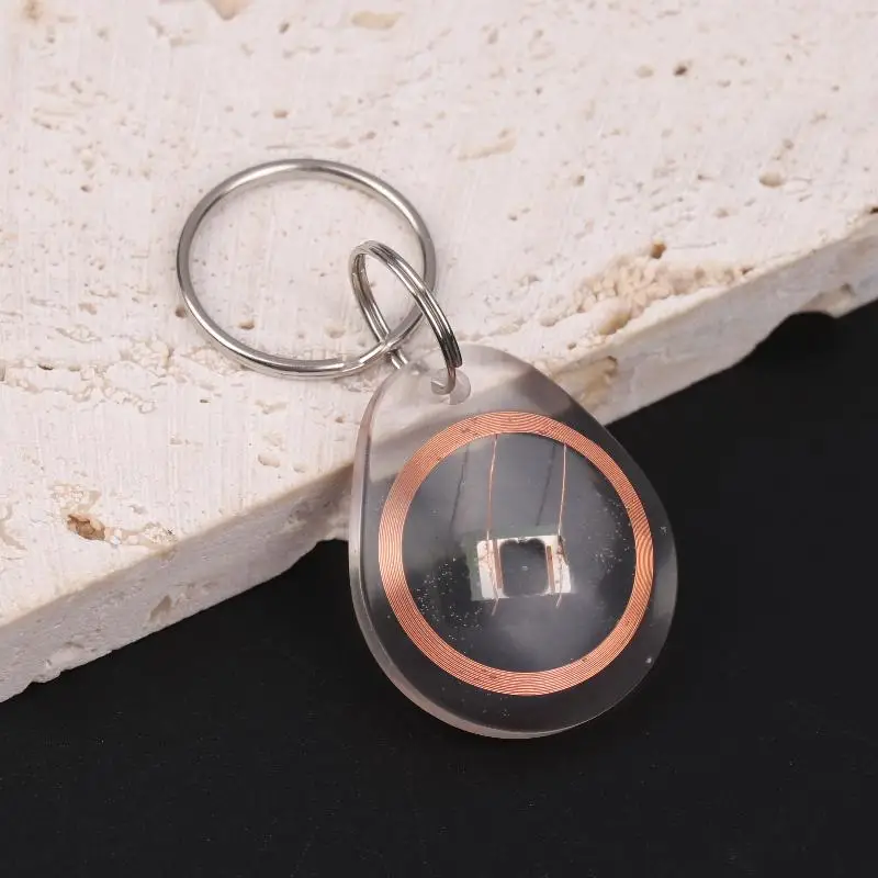 Convenient NFC Tag CUID Keychain Token - 13.56MHz Rewritable SMART Keys, Wet Inlay Access Control Card