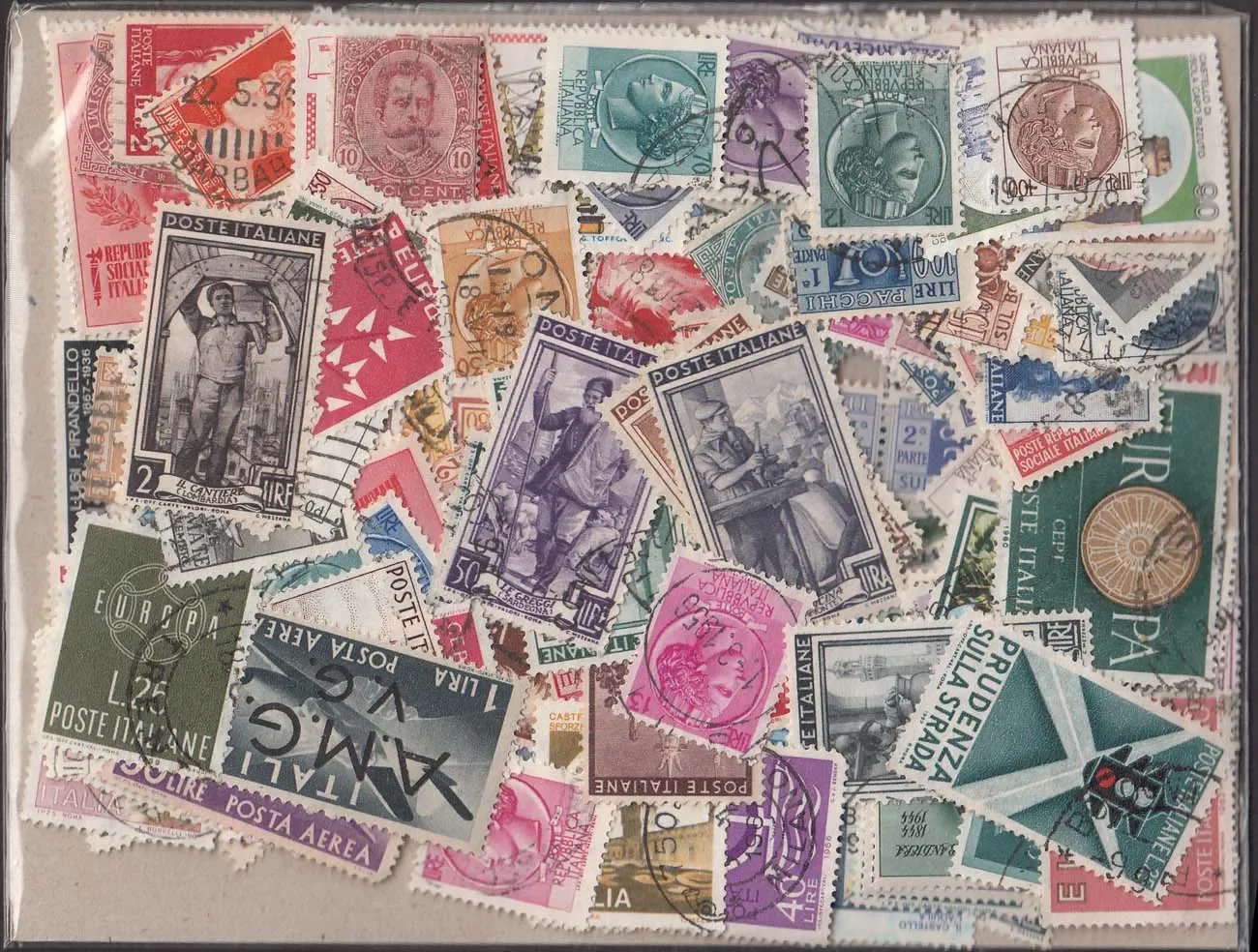 48Pcs/Bag Early Years Italian Stamps All Different From Italy NO Repeat  Marked Postage Stamps for Collecting