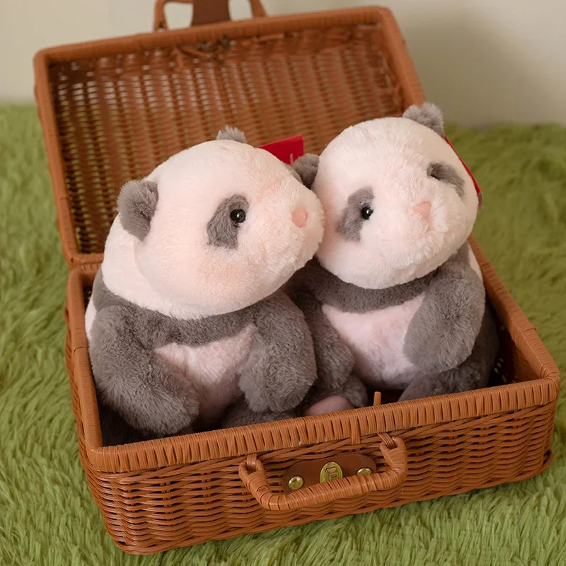 

Мягкая супер милая кукла Panda Cubs 30 см, кукла-панда для лежания, 20 см, поза для сидения, плюшевая детская сюрприз, подарок на день рождения