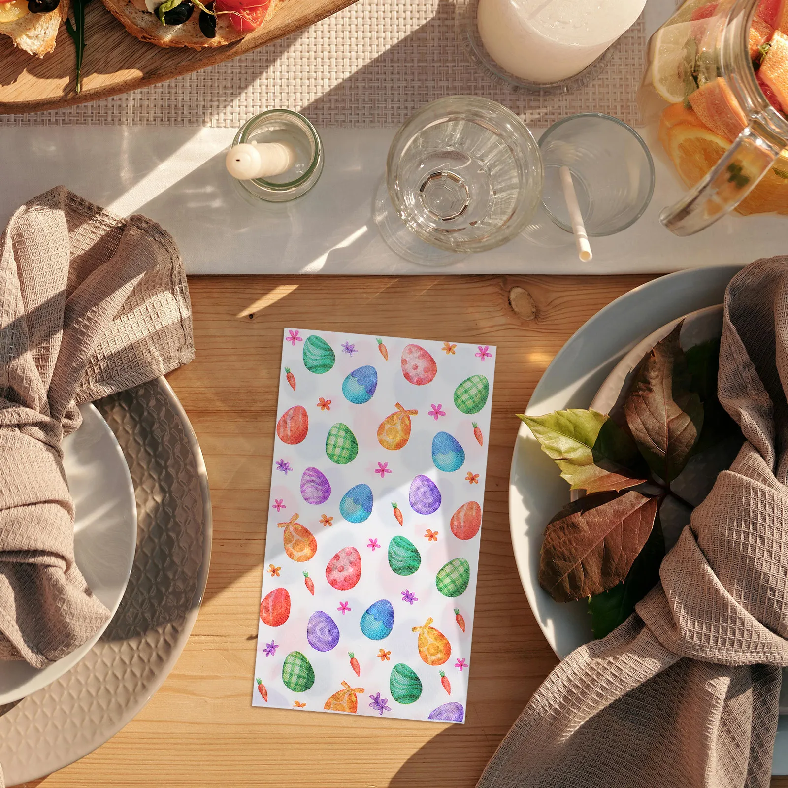 20 Piezas de Recortes de Papel de Huevo de Pascua, Servilletas Decorativas de Conejito para Decoupage, Coronas y Fiestas de Cumpleaños