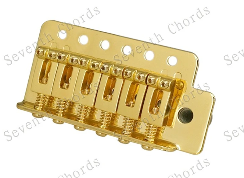 Ein Satz 6-saitiger konkaver Sattel-Tremolo-Brückensystem für E-Gitarren-Zubehörteile, Chrom, Schwarz, Kupfer, Rot zur Auswahl – Detail 29
