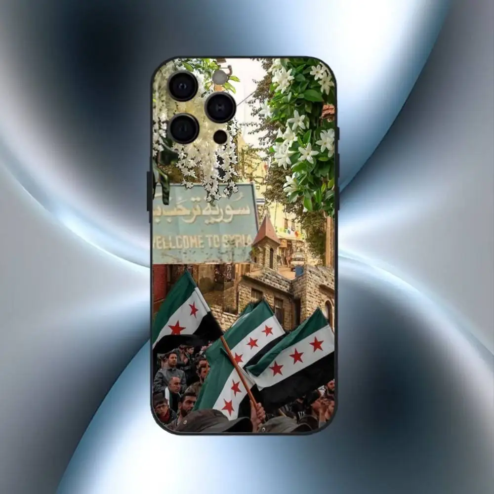 Ahmed al-Sharaa S-Syrian Flag Phone Case For iPhone17,16,15,14,13,12,11 Plus,Pro Max Soft Black Cover