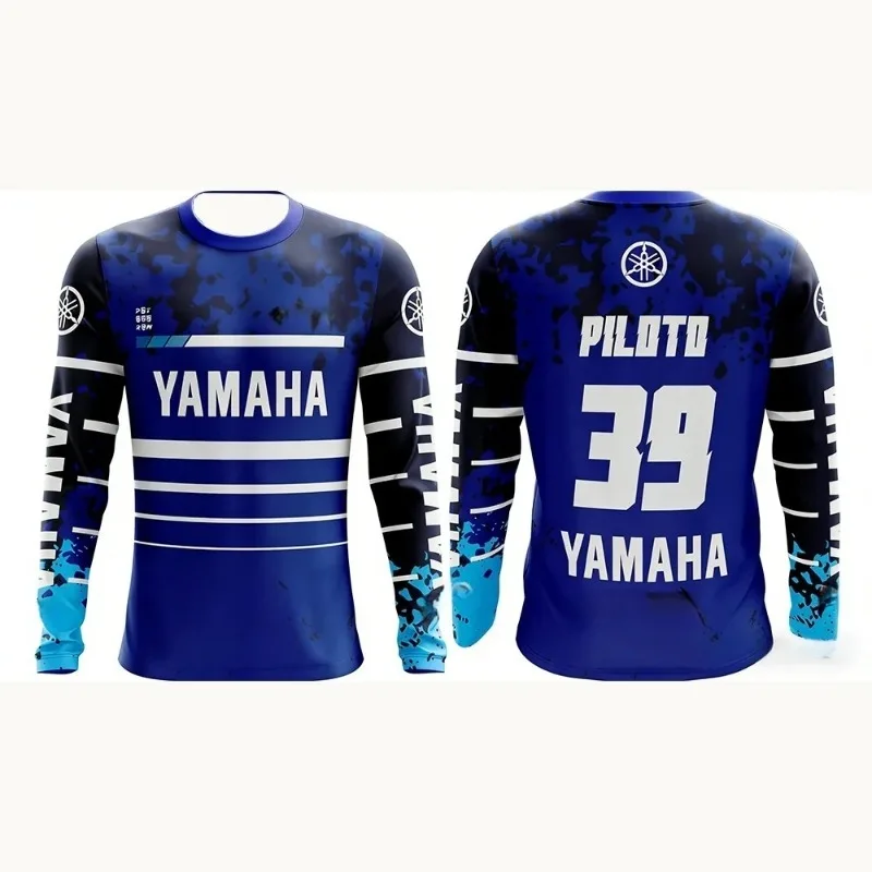 

Летняя хитовая модель: комфортная футболка с длинным рукавом Yamaha с принтом, модная и повседневная велосипедная футболка для мужчин и женщин