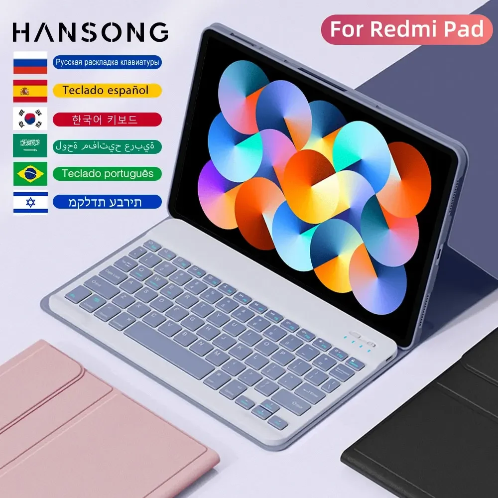 

For Redmi Pad Keyboard Case For 2025 Xiaomi Redmi Pad 10.61 inch Tablet Cover for 2025 Redmi Pad SE 11 inch Keyboard Case Funda