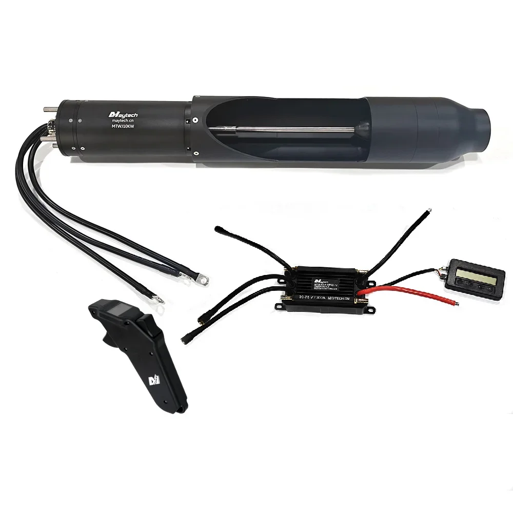 Maytech Max 13KW 72V Waterstraal Boegschroefset voor elektrische surfplank E-boot Gemotoriseerd voortstuwingssysteem met 300A ESC V3 afstandsbediening