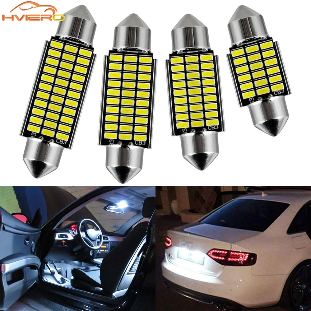 

1/2/4/10pcs C5W C10W Canbus Festoon 31/36/39/41mm Super Bright LED Bulbs for Car Interior Dome Reading Light License Plate Lamp