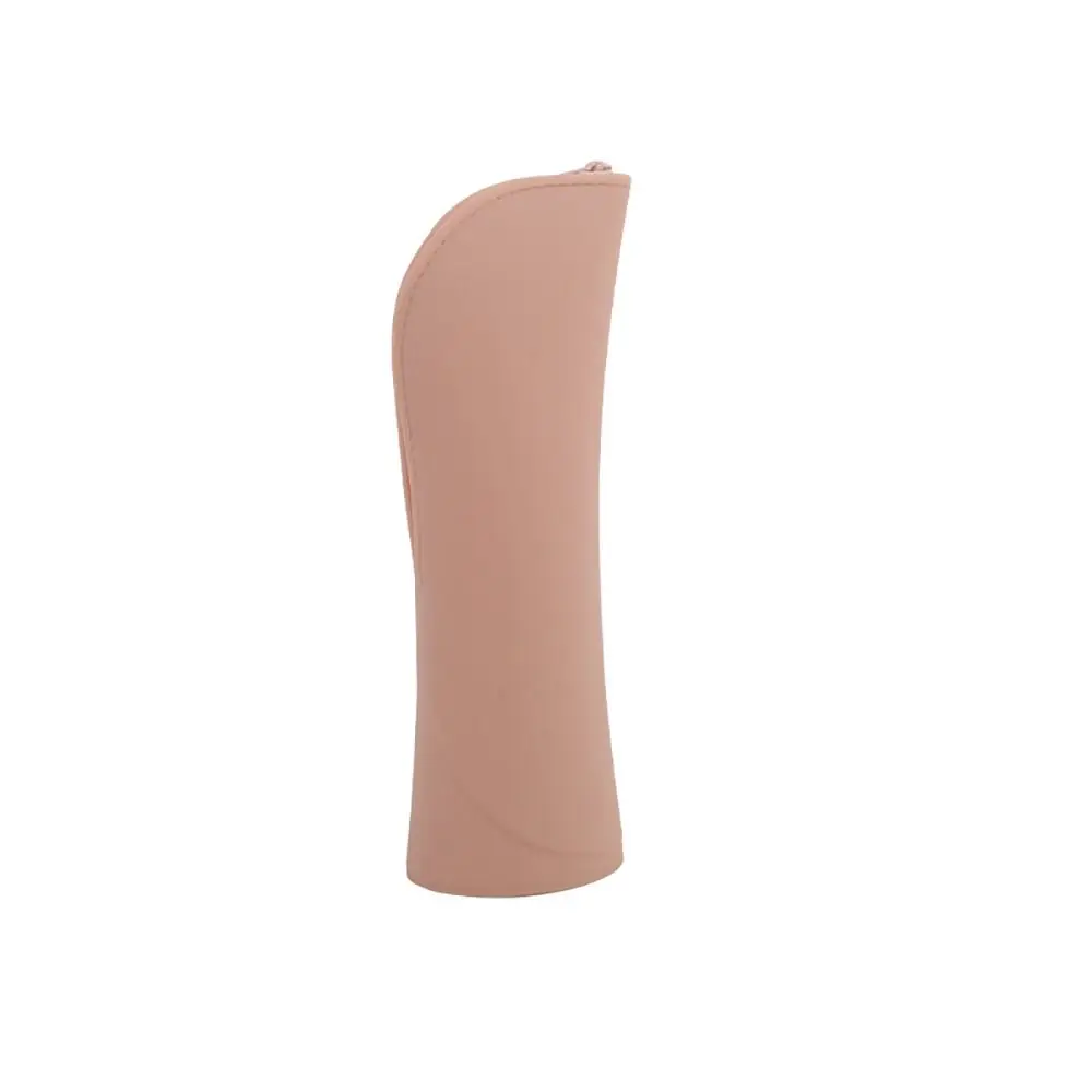 

1pc Portable Silicone Makeup Brush Pouch Vertical Large Capacity Cosmetic Brush Bag with Zipper Brush Bag Case Travel