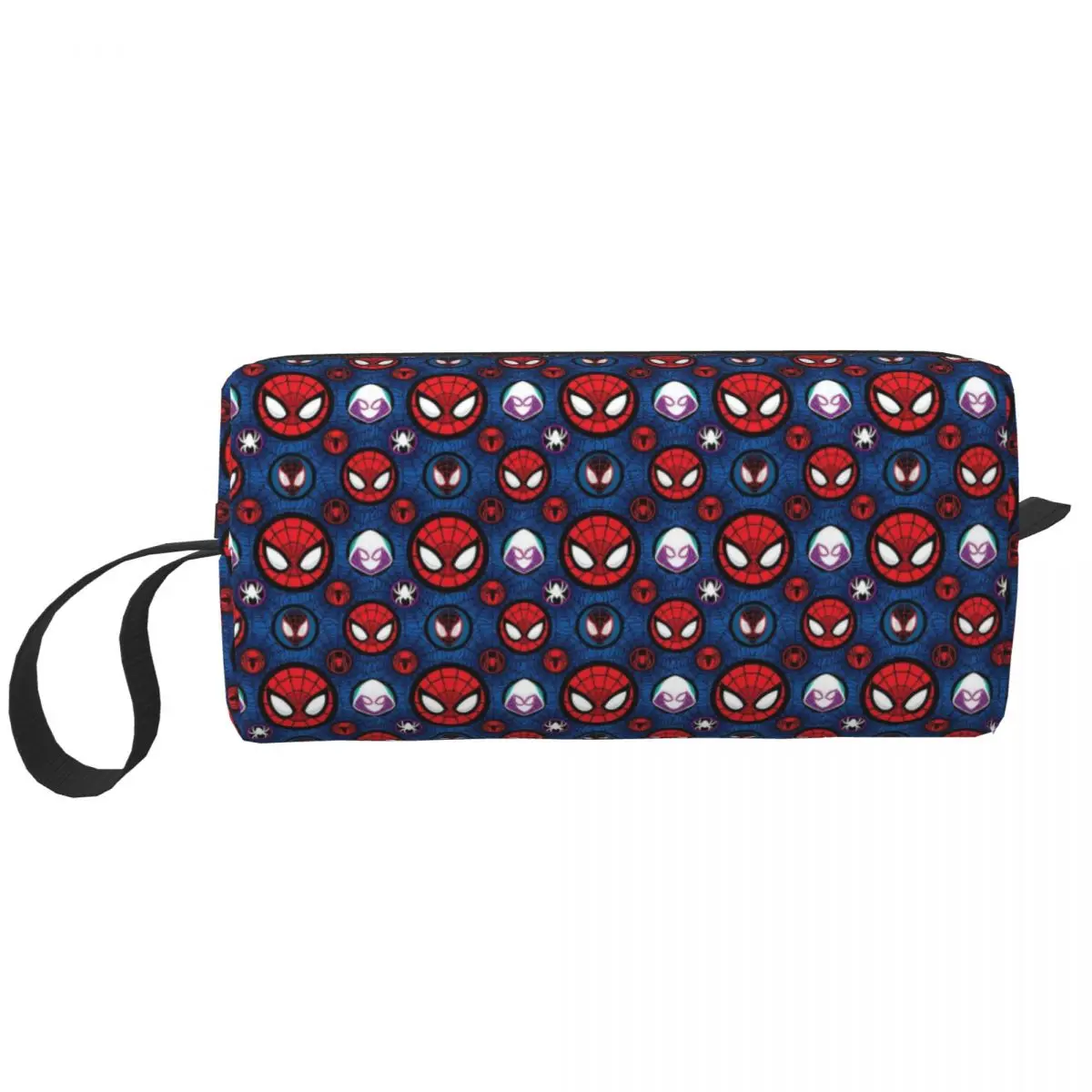 Custom Spider Man Pattern Cosmetic Bag Women Cute Big Capacity Red Web Makeup Case Beauty Storage Toiletry Bags