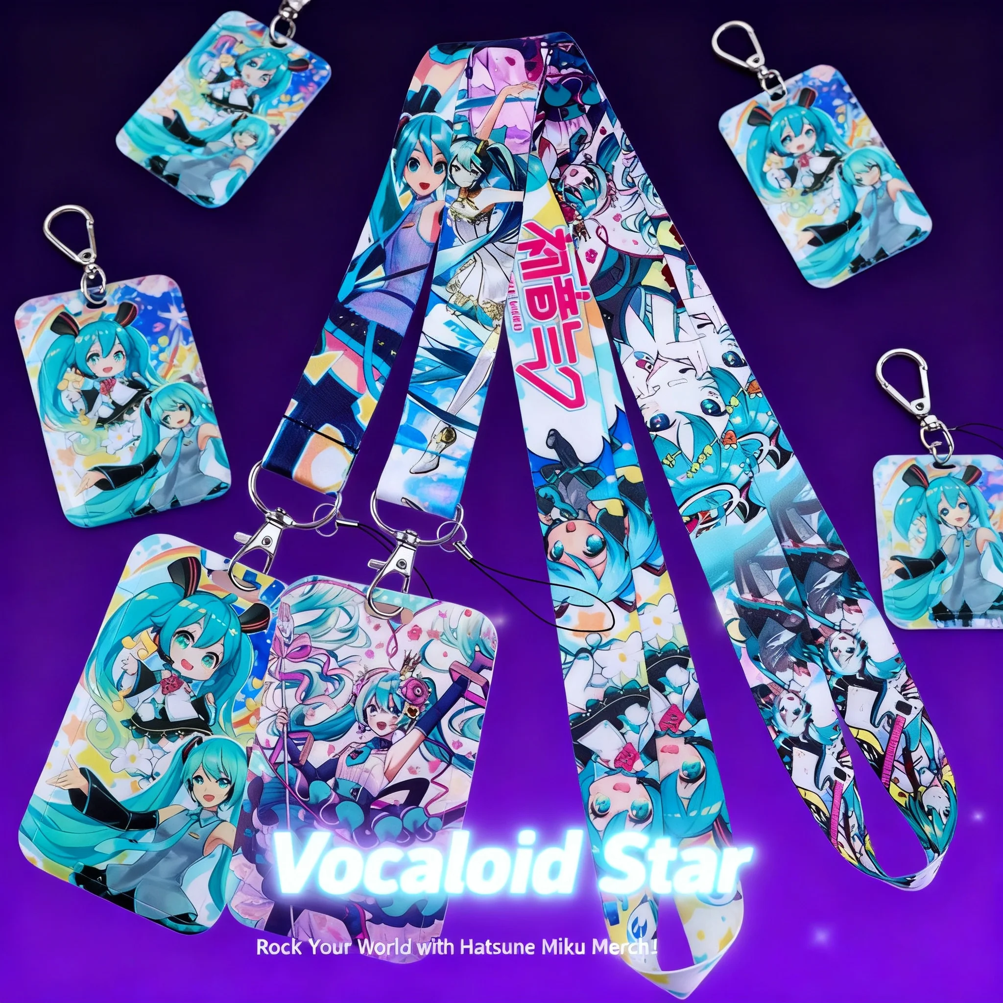 

Ремешок на шею с изображением аниме-девушки, манга-косплей, для ключей, ID-карт, телефонов, бейджей, брелоков, аксессуаров, подарков