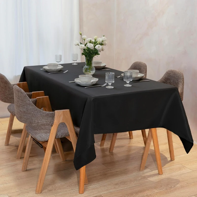 

1 шт., современный минималистичный красный полиэстер, устойчивый к морщинам, моющийся, ресторан, кухонный стол, украшение, скатерть