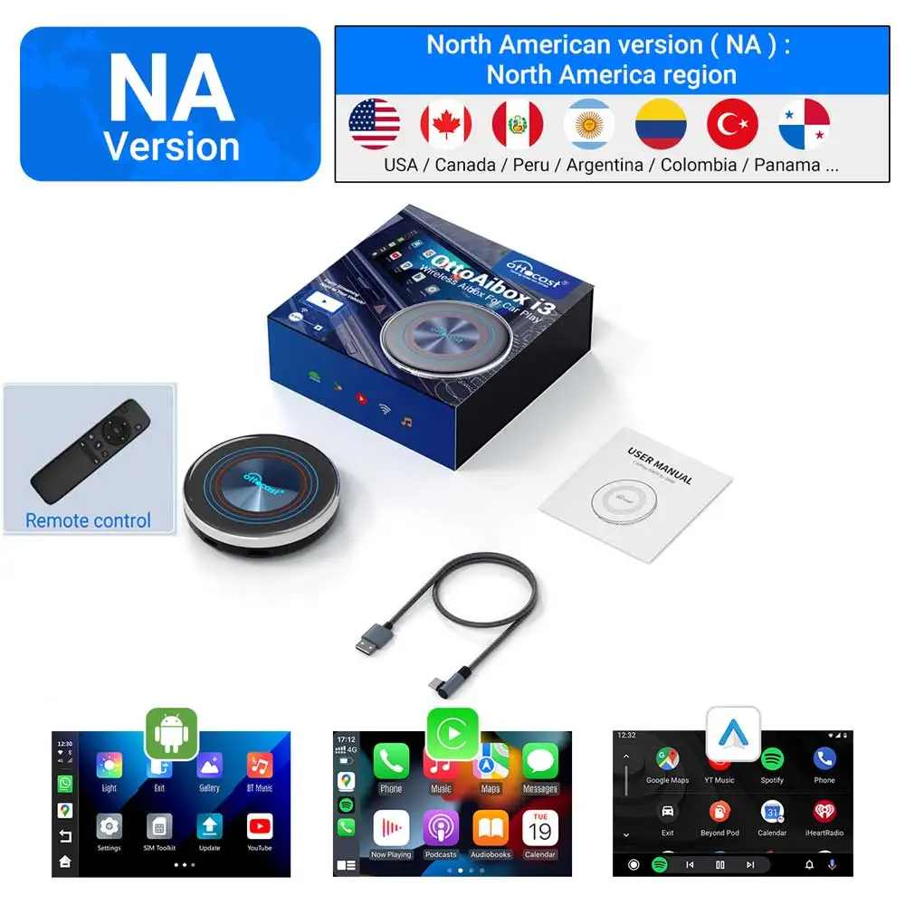 Ottocast I3 Ai TV Box for BMW Hyundai Deepal BYD Wireless CarPlay
