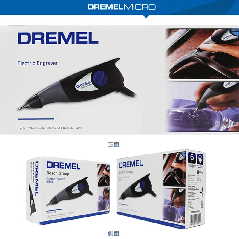Imagem -06 - Mini Gravador Elétrico Marca Dremel Caneta de Gravura Elétrica Motor de Velocidade Variável de 35w Gravura de Vidro de Metal de Madeira Pontas de Carboneto 220v