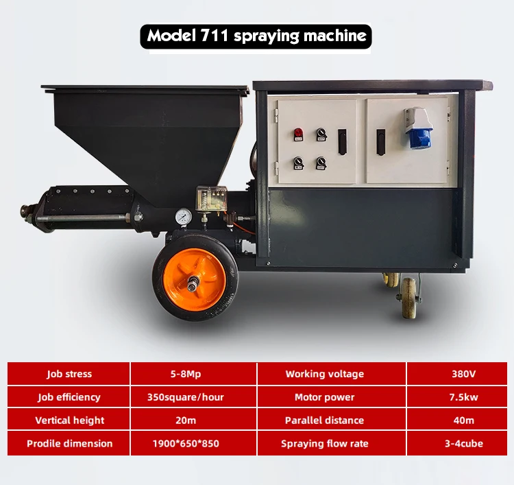 Mortar Plastering Spraying Machine 711  Low Price High Quality Excellent Performance Factory Supply Concrete Injection Machine