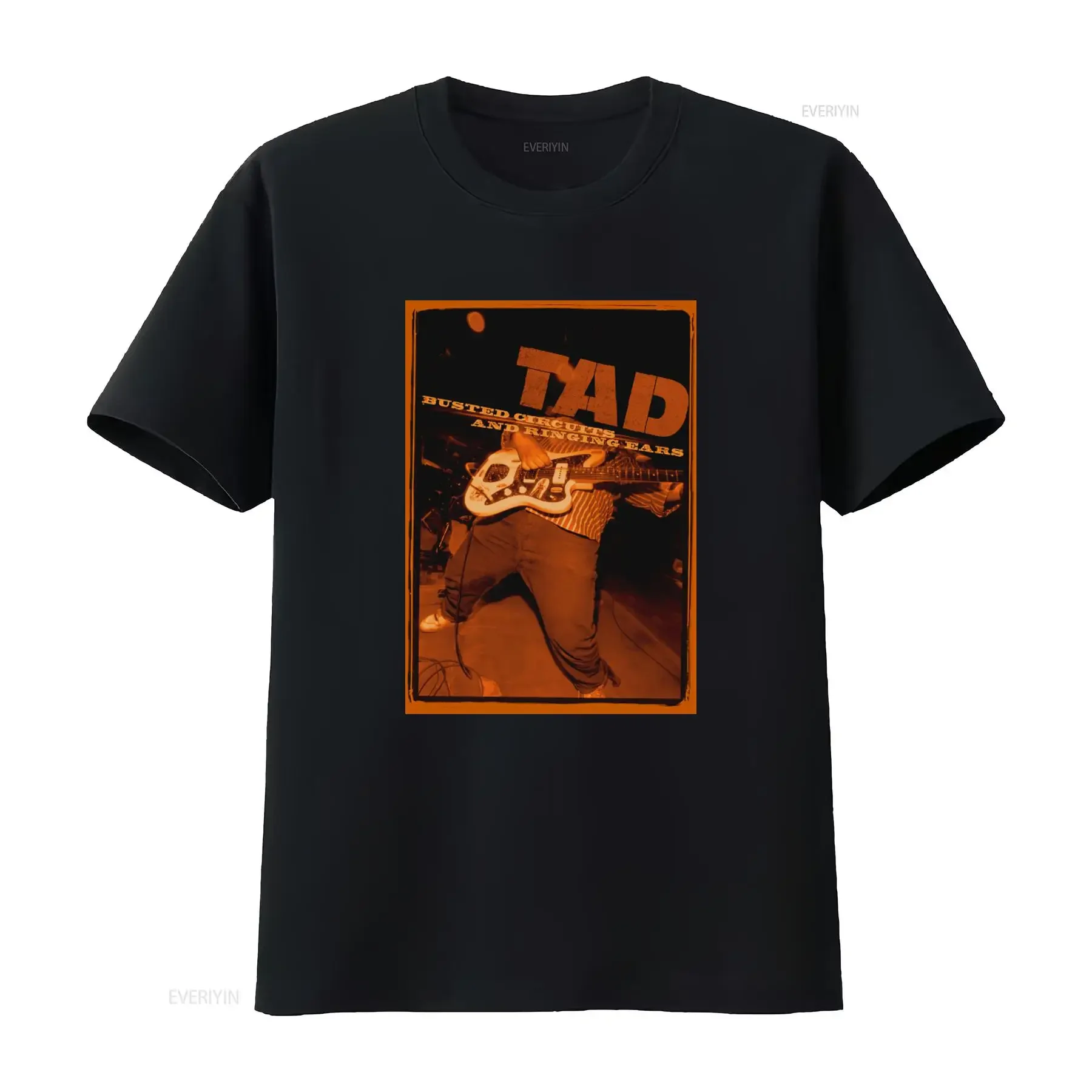 TAD Band Busted Circuits And Ringing Ears Rock Concert Guitarist Vintage Style Men's T Shirt vintage Washed streetwear