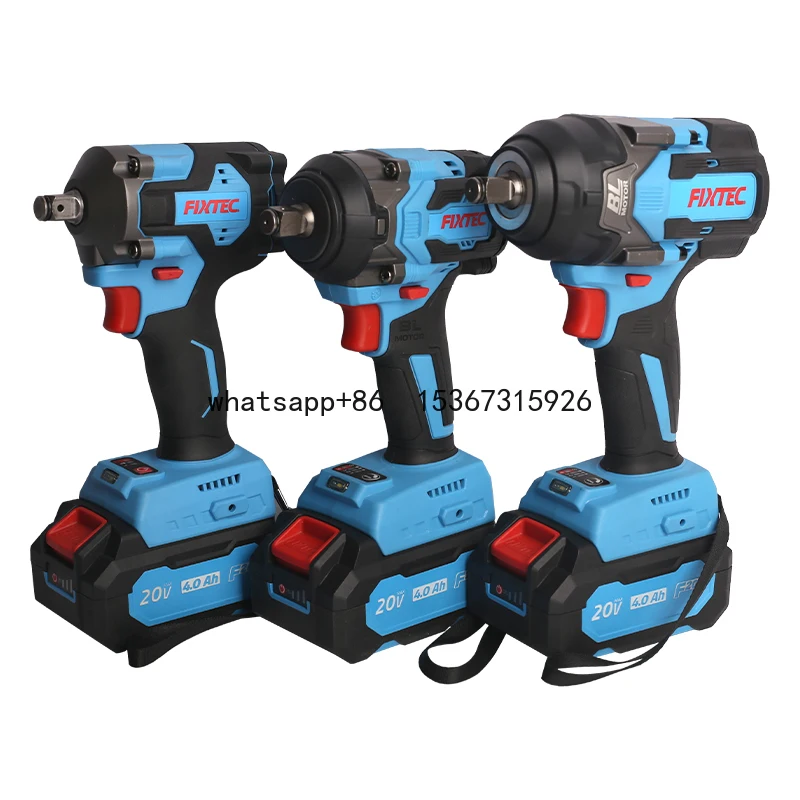 FIXTEC Power Tools Electric Impact Wrench 1/2inch 750Nm Wireless Brushless Impact Wrench